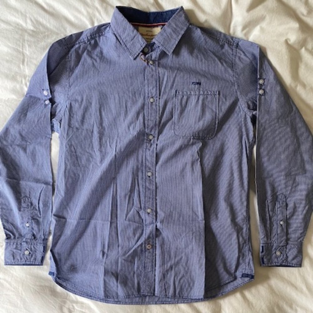 New Weatherproof Vintage Blue Gingham Shirt - Large